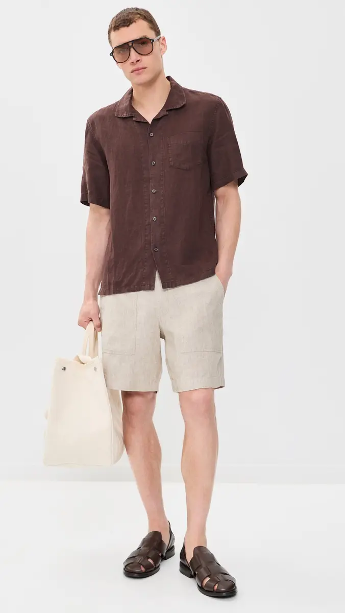 Alex Mill Pull On Field Shorts In Flax Linen 19 | Thumbnail 5 Alex Mill Pull On Field Shorts In Flax Linen 19 | Thumbnail 5