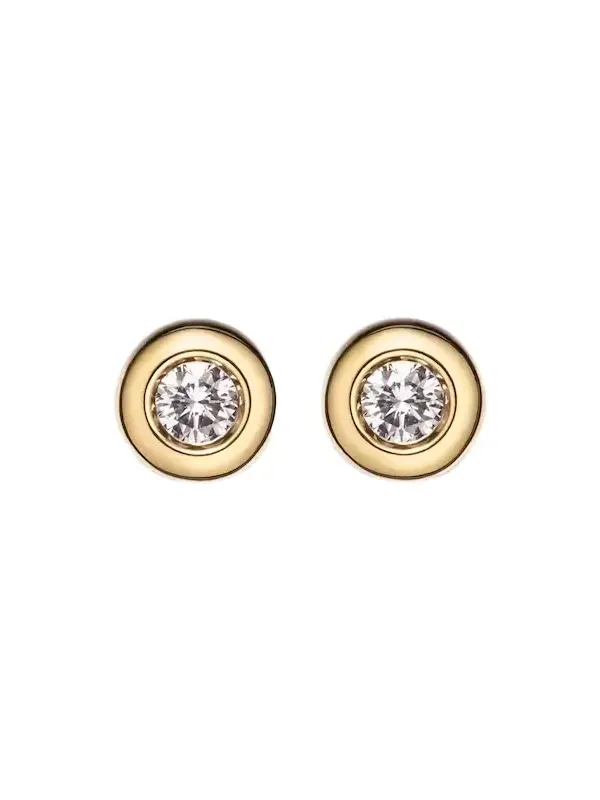 Pavé 18kt gold earrings with diamonds Pavé 18kt gold earrings with diamonds