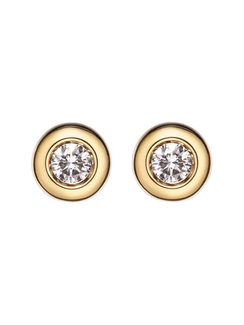 Pavé 18kt gold earrings with diamonds Pavé 18kt gold earrings with diamonds