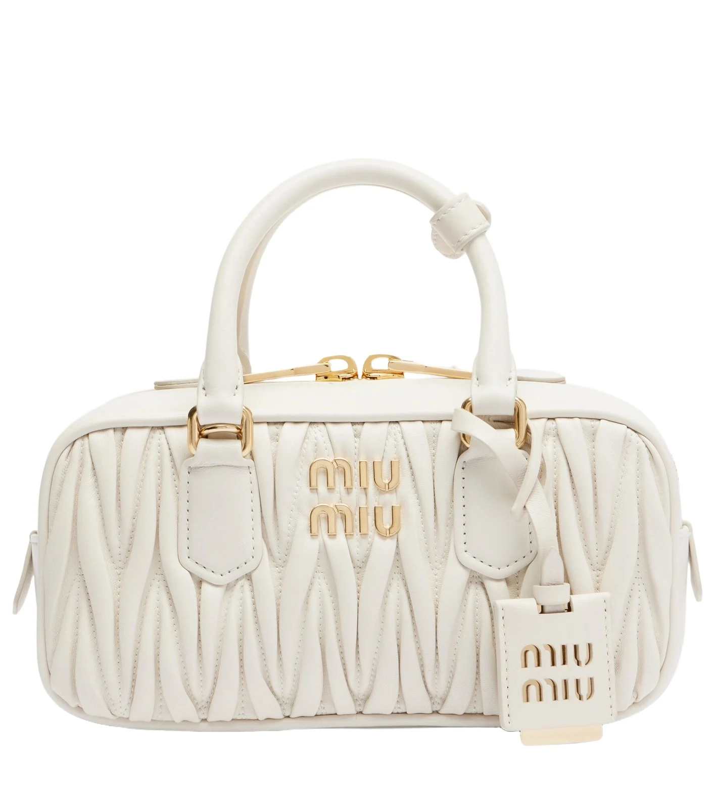 Miu Miu Arcadie matelassé leather top-handle bag