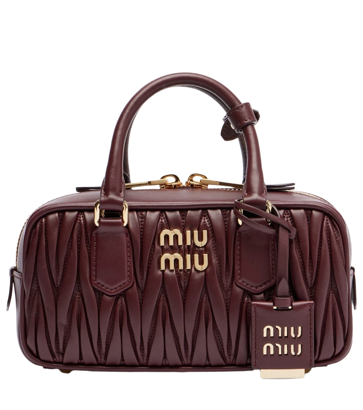 Miu Miu Arcadie matelassé leather top-handle bag
