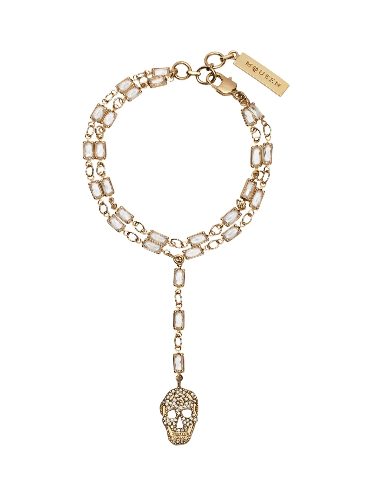 Skull crystal-embellished bracelet