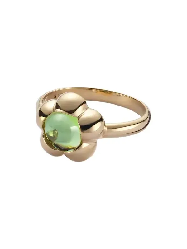 Kensington 14kt gold pinky ring with peridot