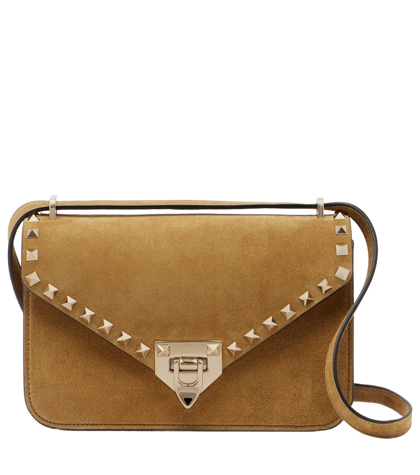 Rockstud Small suede shoulder bag