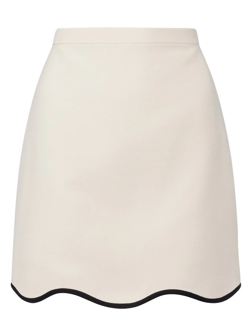 Crepe Couture scalloped miniskirt