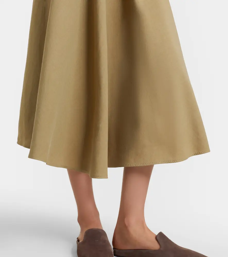 Max Mara Linen and silk twill midi skirt | Thumbnail 5