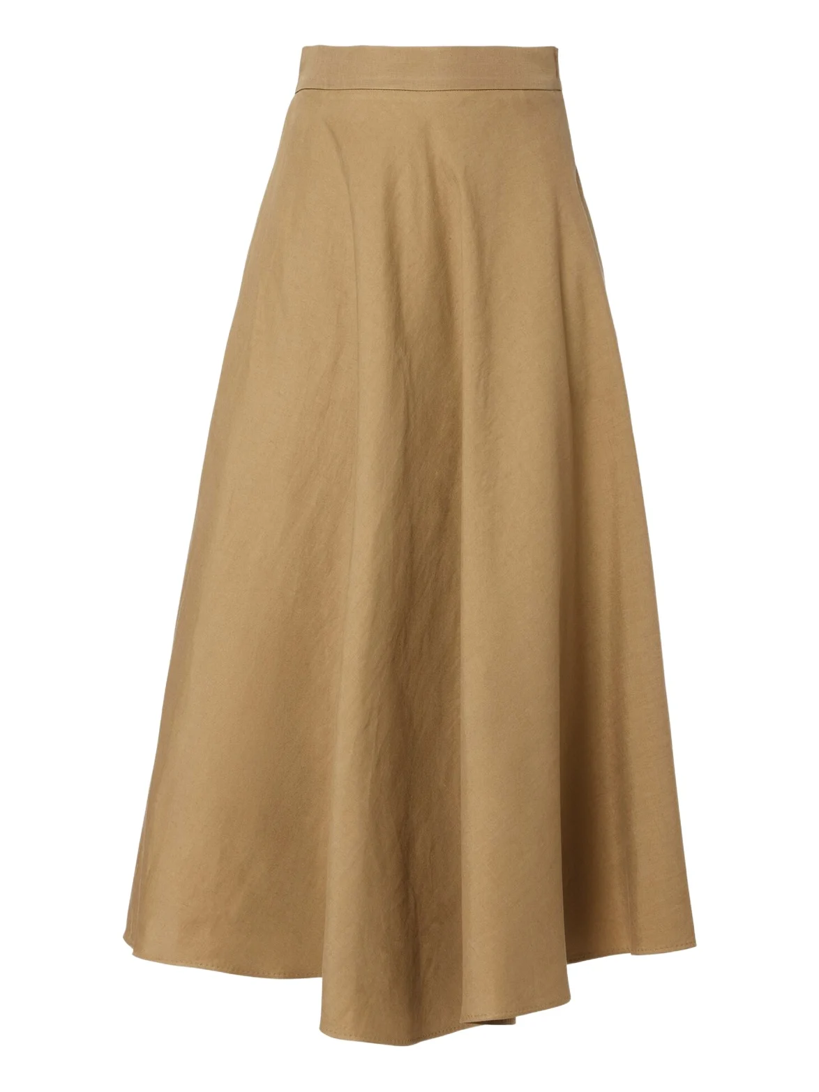 Linen and silk twill midi skirt Linen and silk twill midi skirt