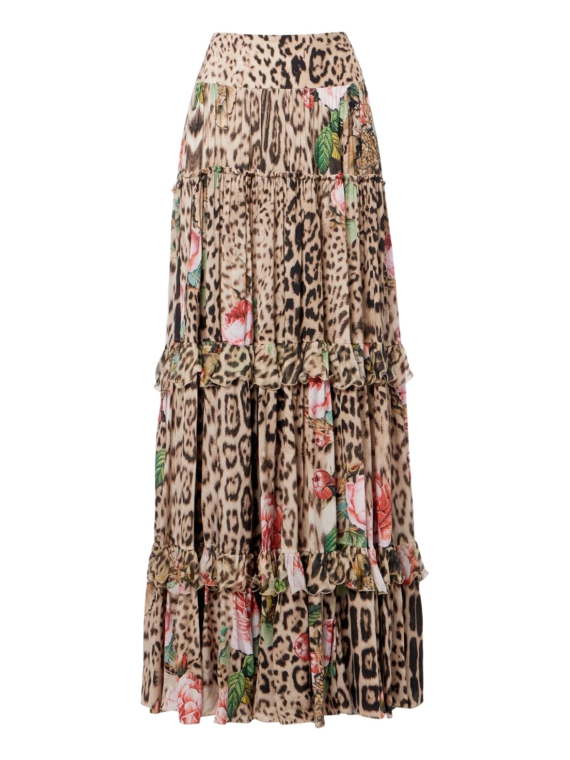 Printed ruffled maxi skirt Printed ruffled maxi skirt