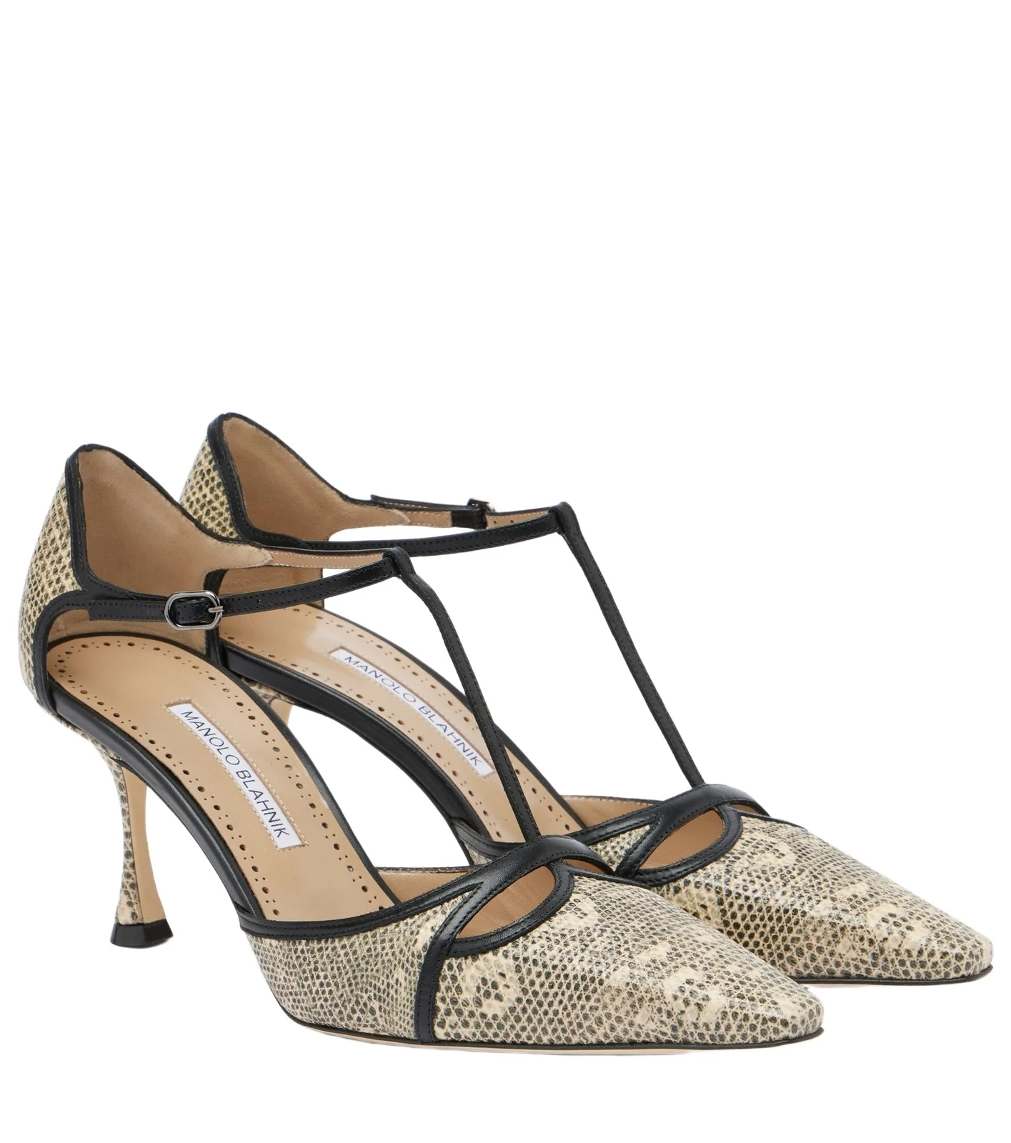 Gish lizard-print leather pumps Gish lizard-print leather pumps
