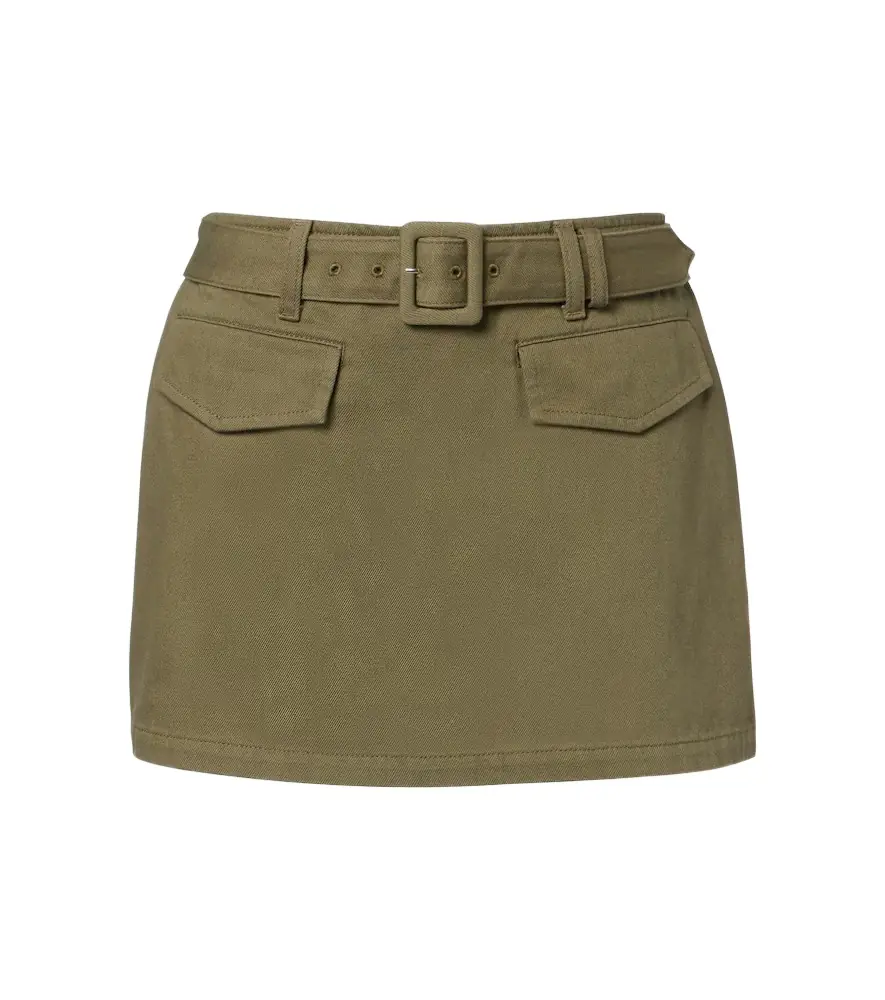 Belted cotton twill skort Belted cotton twill skort