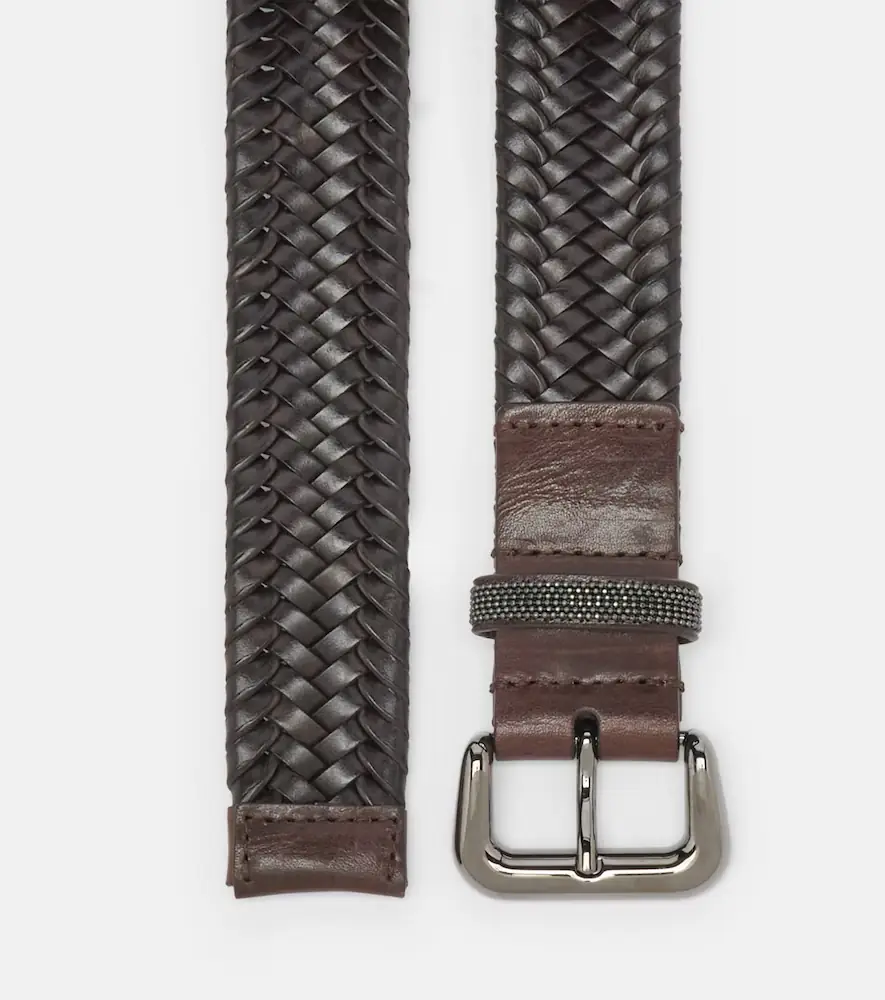 Brunello Cucinelli Monili braided leather belt | Thumbnail 2