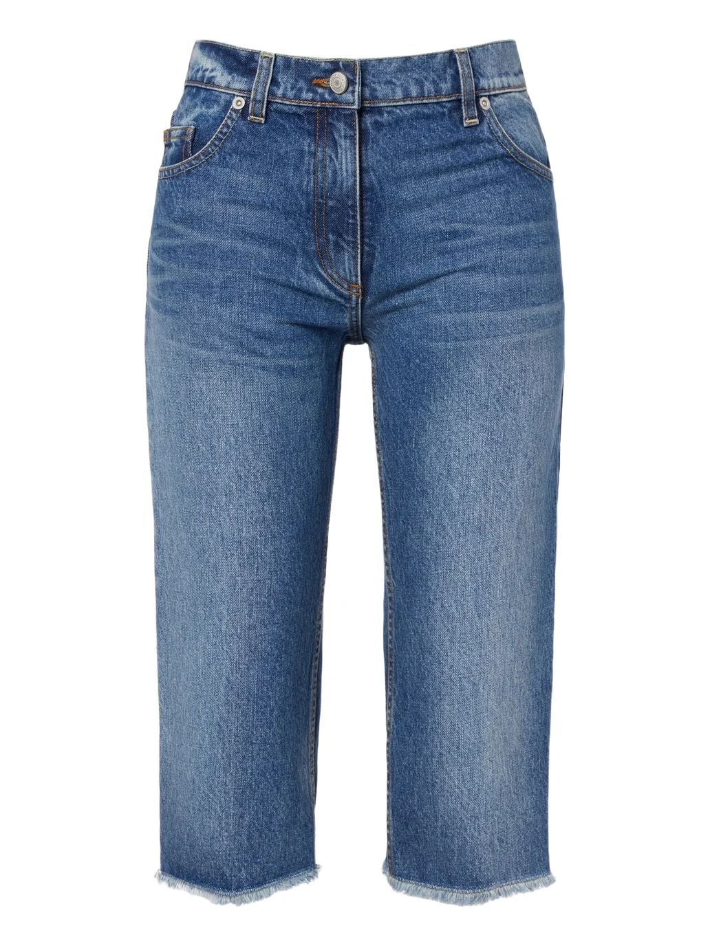 Faded capri jeans