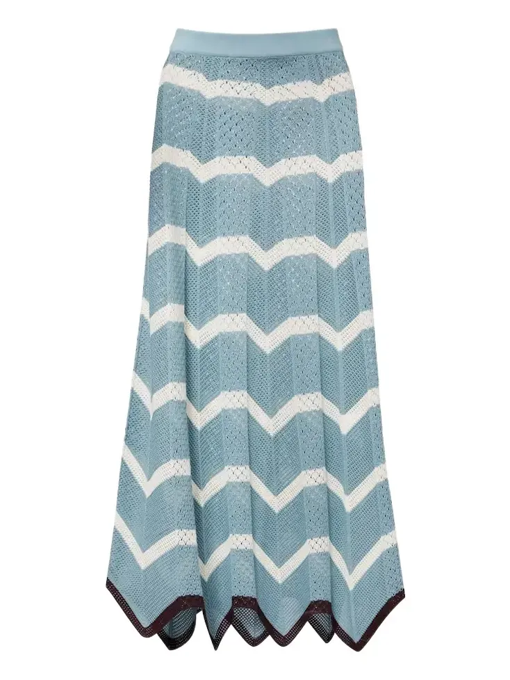 Chevron crochet cotton midi skirt Chevron crochet cotton midi skirt
