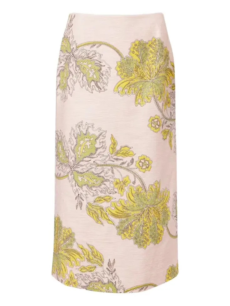 Printed cotton midi skirt Printed cotton midi skirt