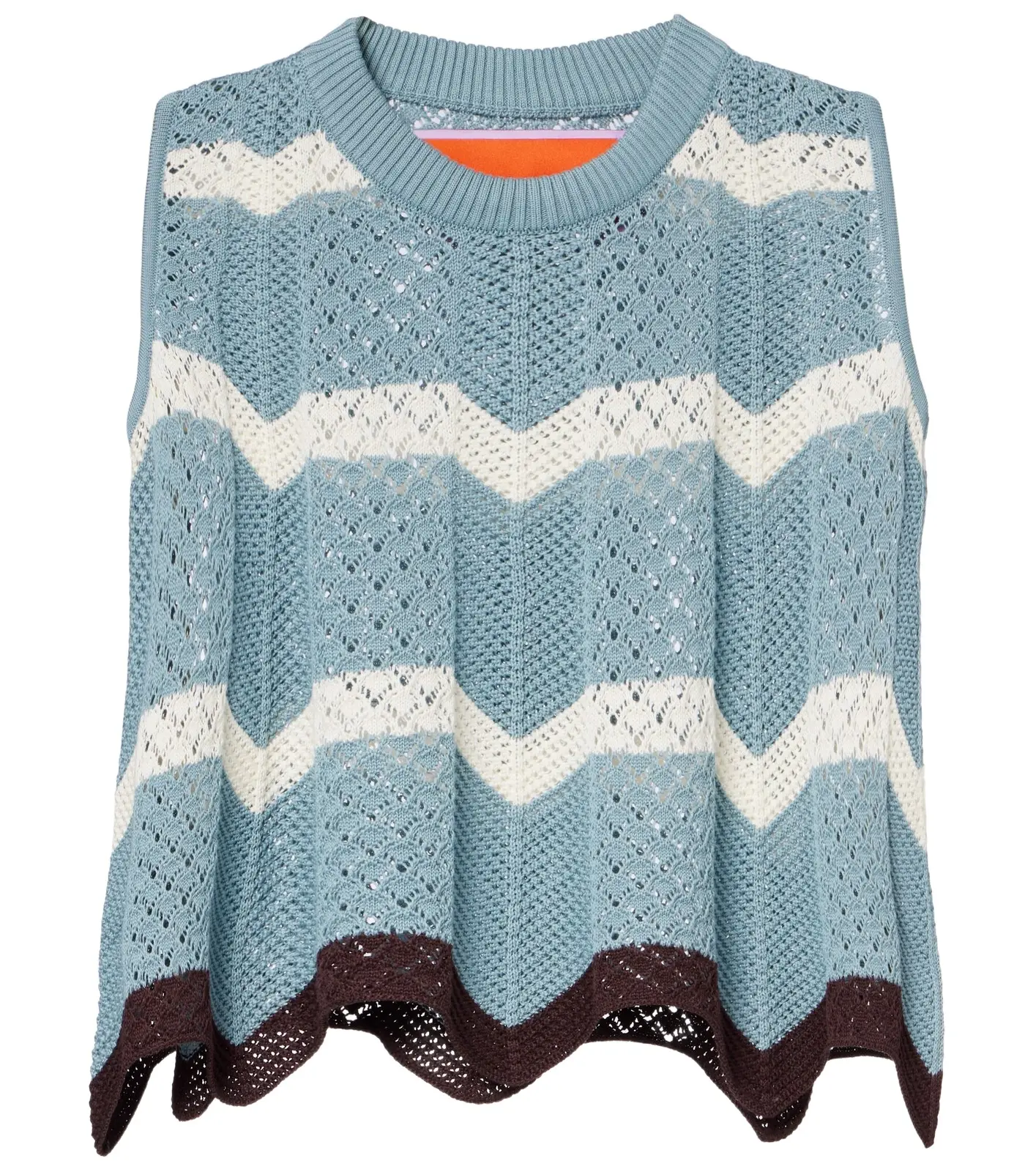 Chevron crochet cotton crop top Chevron crochet cotton crop top