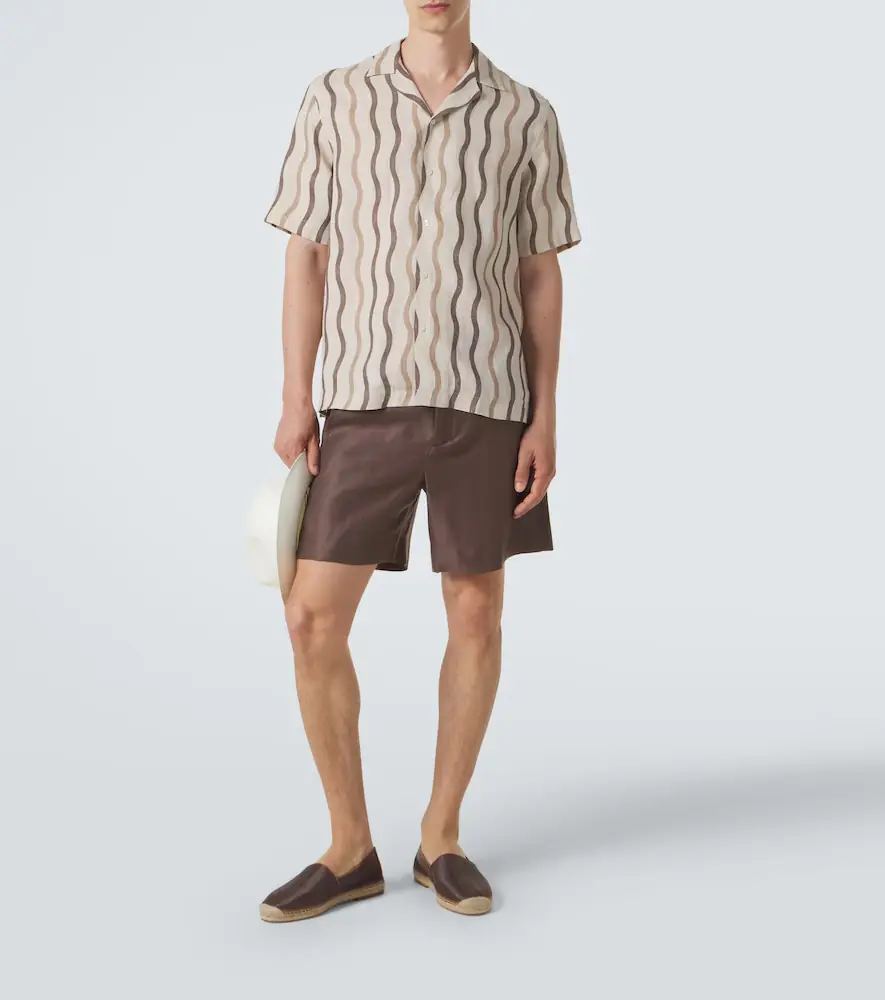 Frescobol Carioca Roberto printed linen bowling shirt | Thumbnail 2