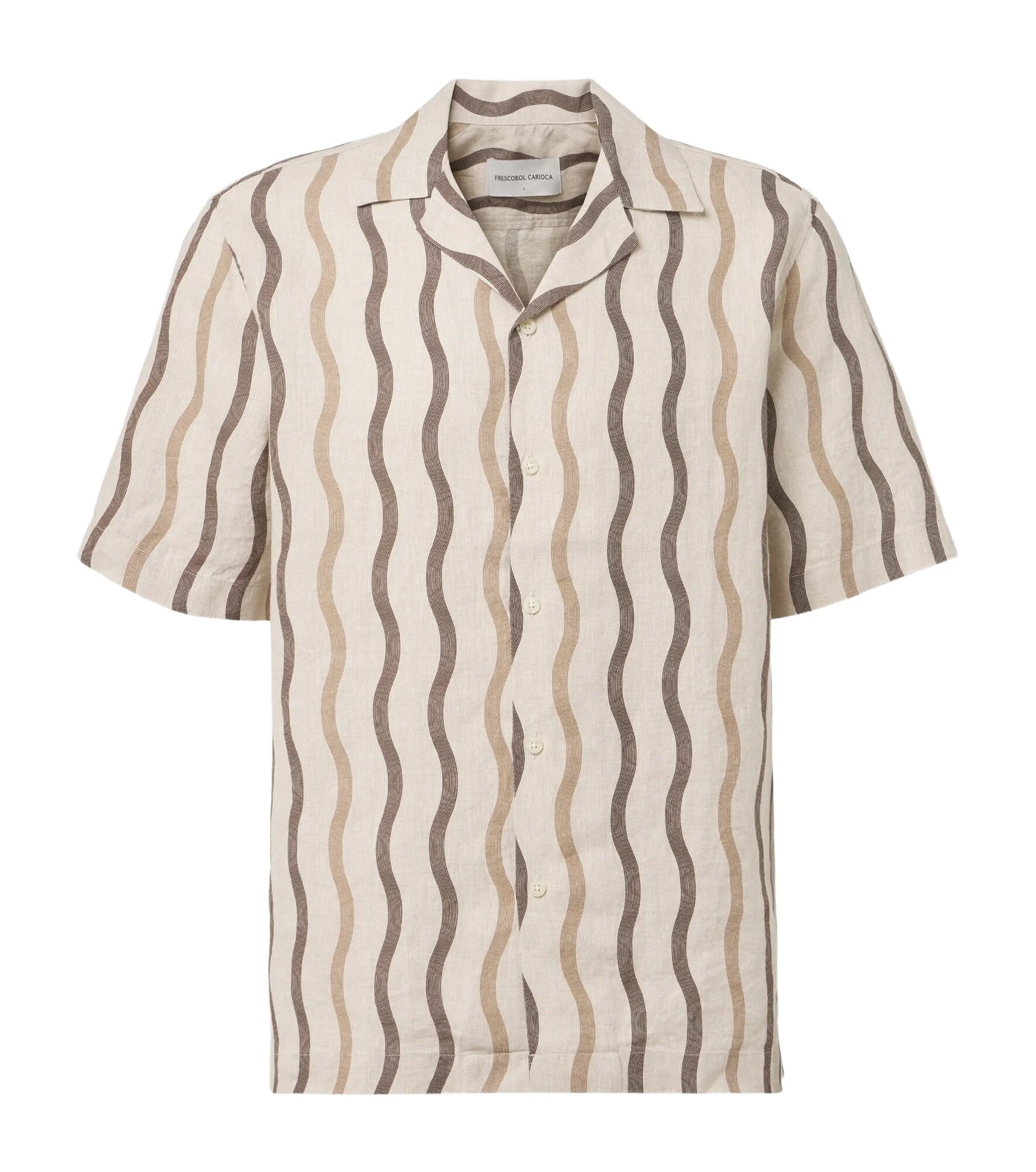 Roberto printed linen bowling shirt Roberto printed linen bowling shirt