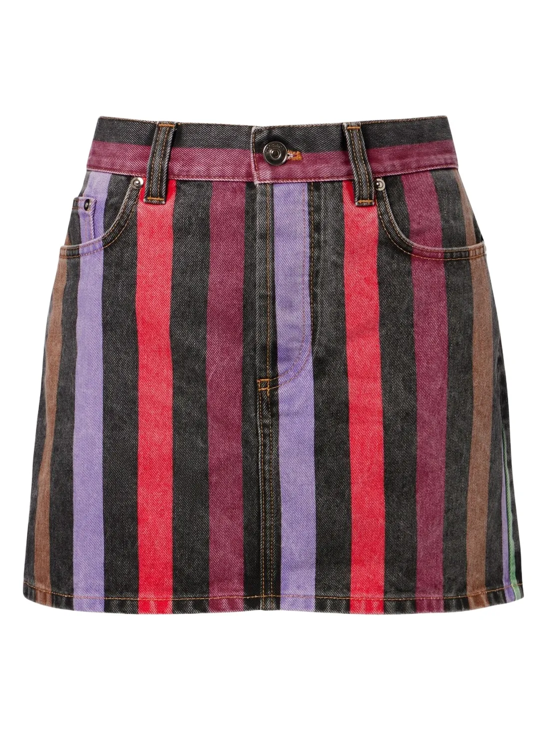 Striped denim miniskirt Striped denim miniskirt