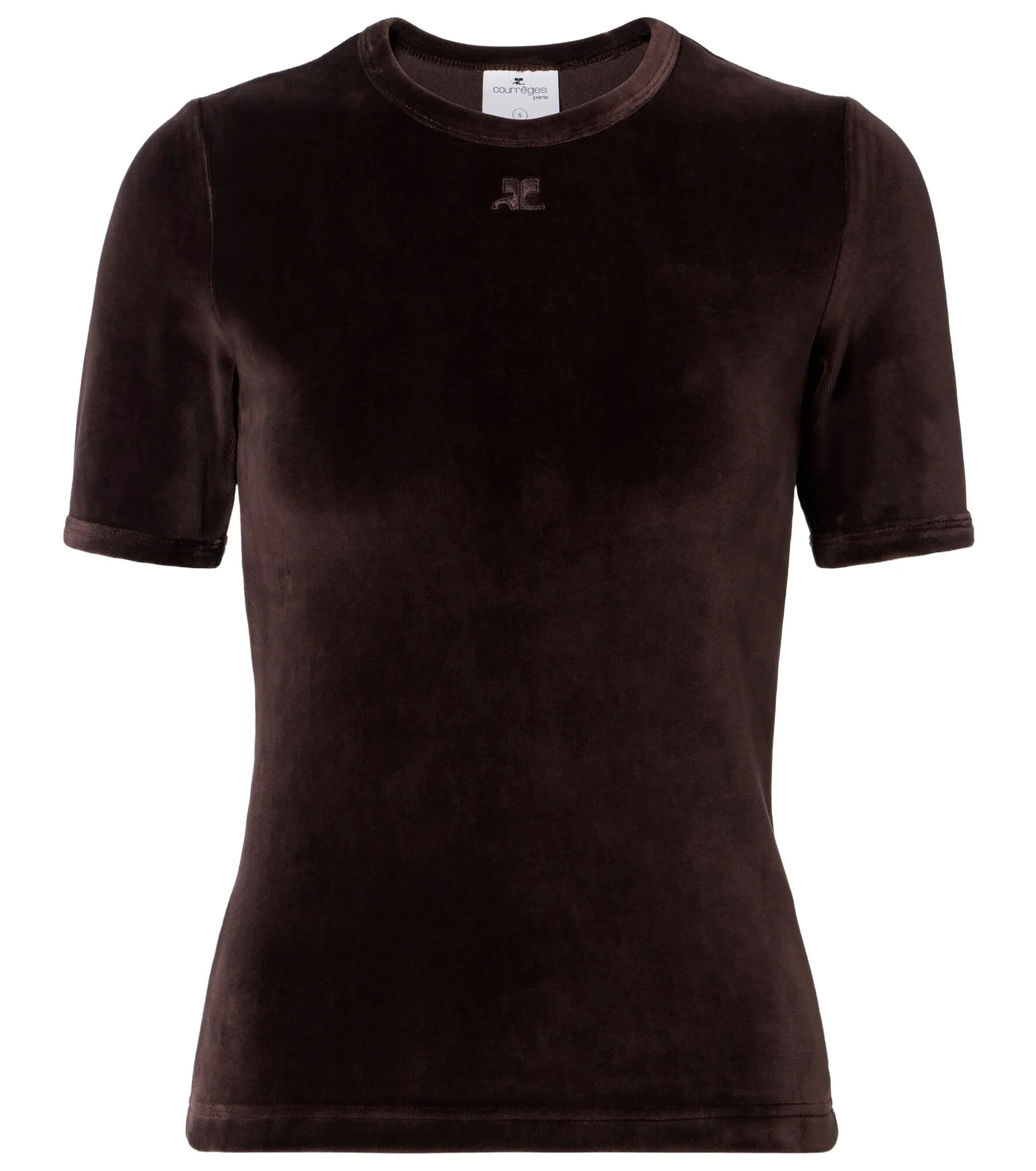 Courrèges Courrèges Cotton-blend velvet T-shirt