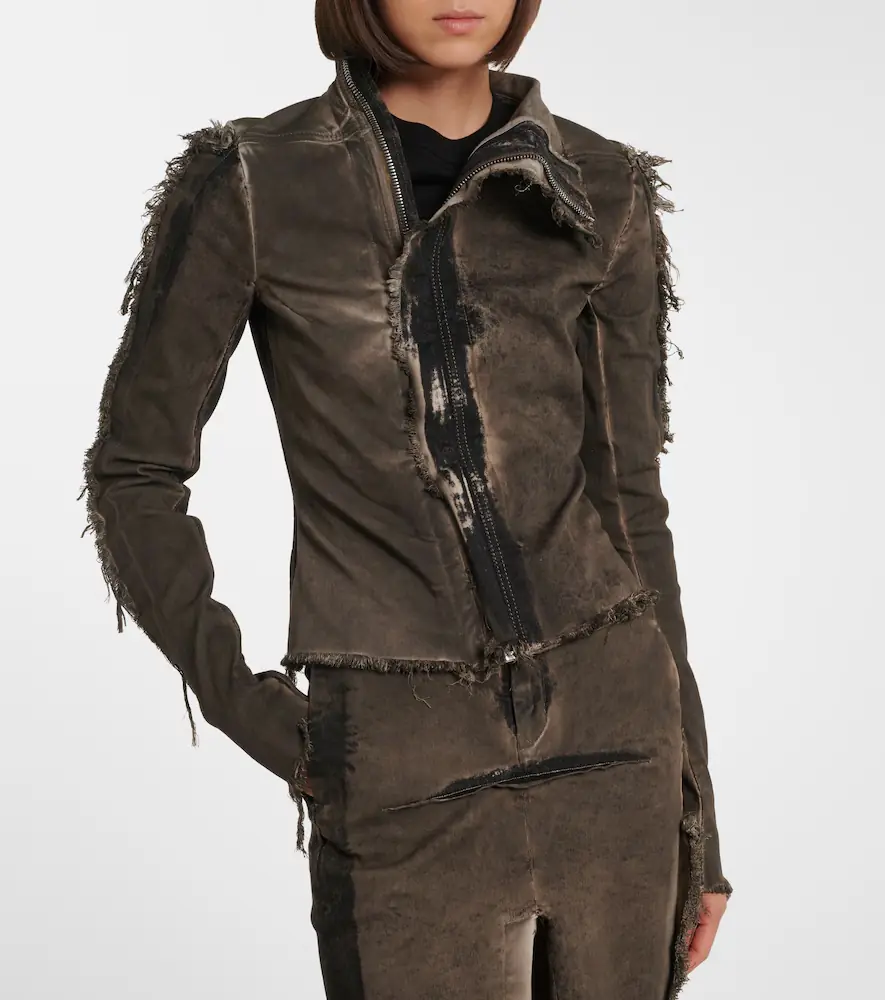 Rick Owens Gary distressed denim jacket | Thumbnail 2 Rick Owens Gary distressed denim jacket | Thumbnail 2