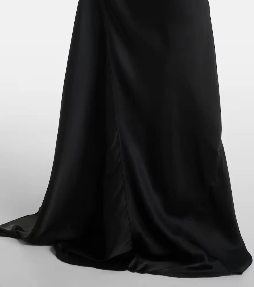 Rick Owens Coda draped satin maxi skirt | Thumbnail 3