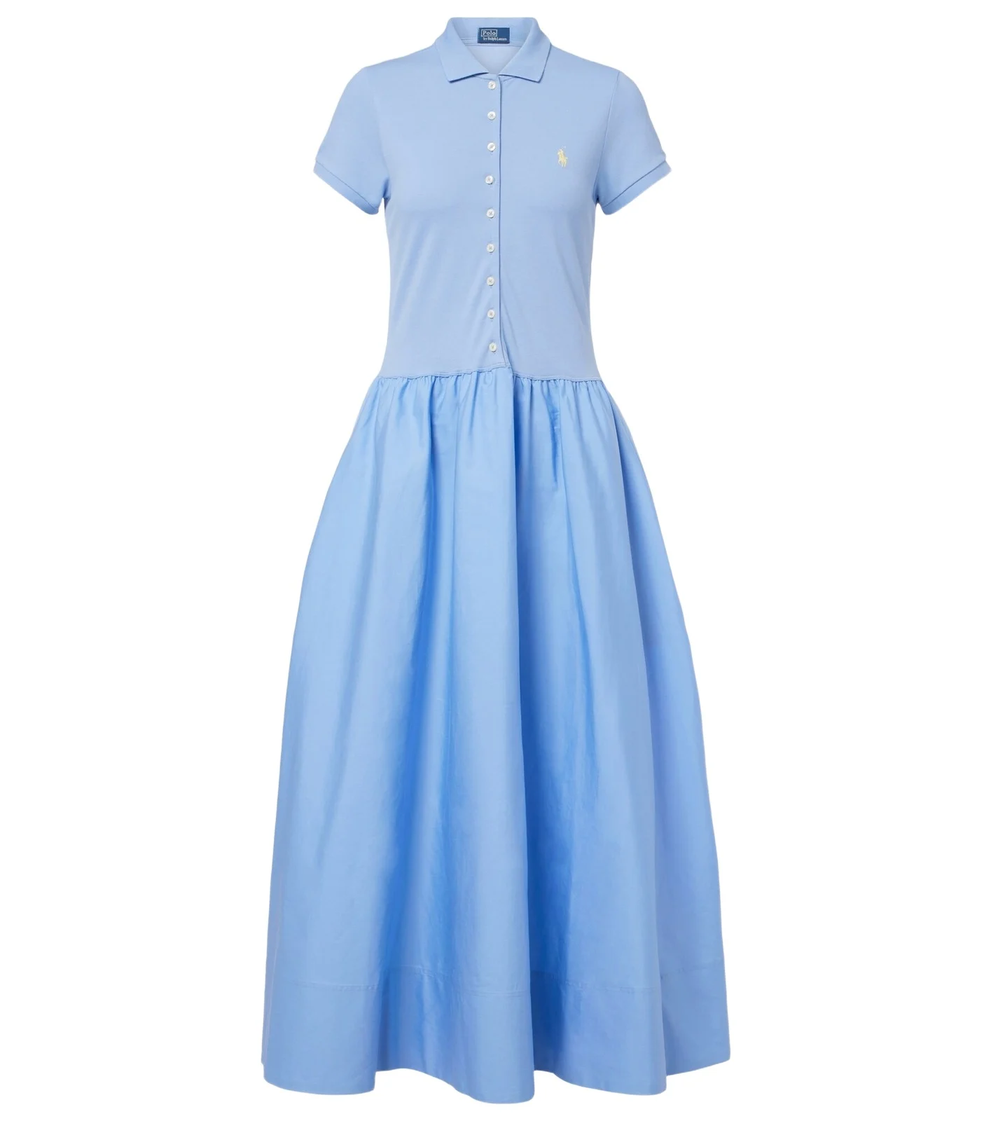 Cotton-blend shirt dress
