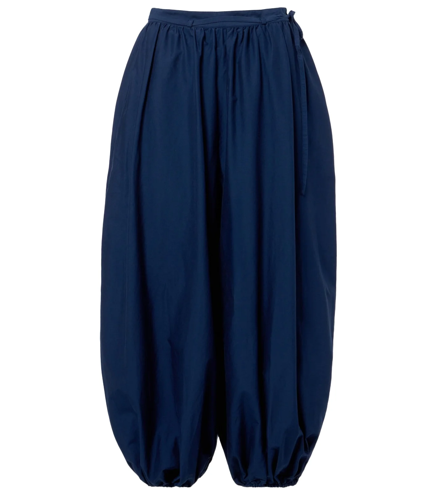 Belted cotton and silk balloon pants Belted cotton and silk balloon pants