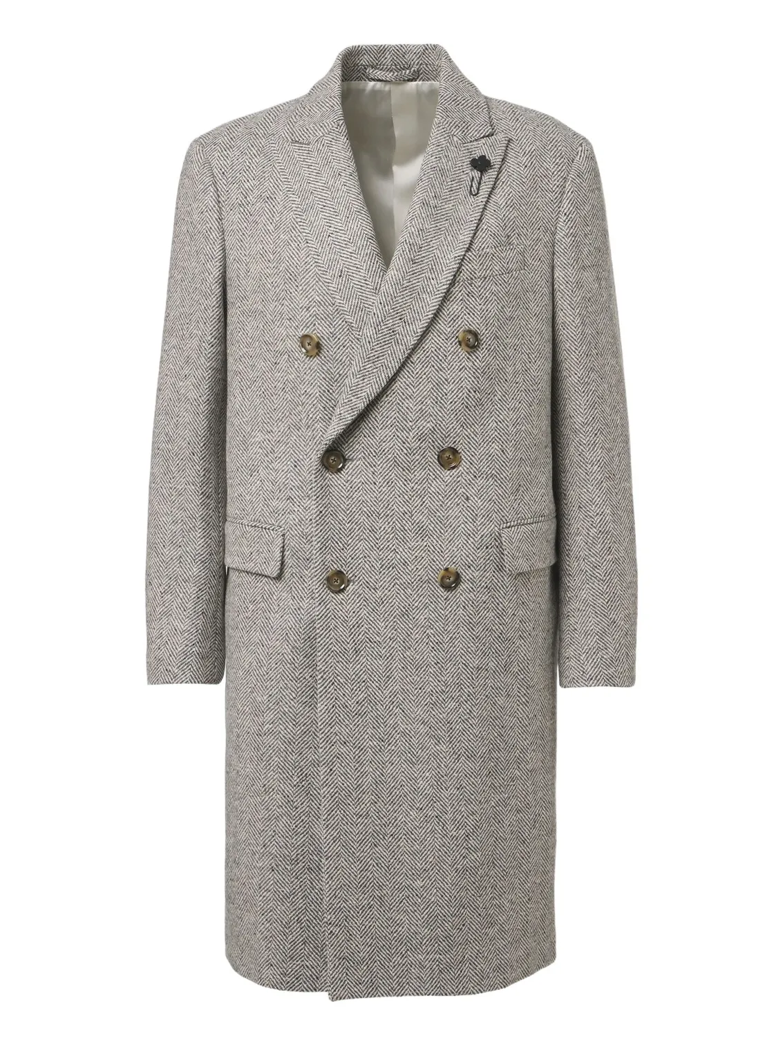 Herringbone double-breasted virgin wool coat Herringbone double-breasted virgin wool coat
