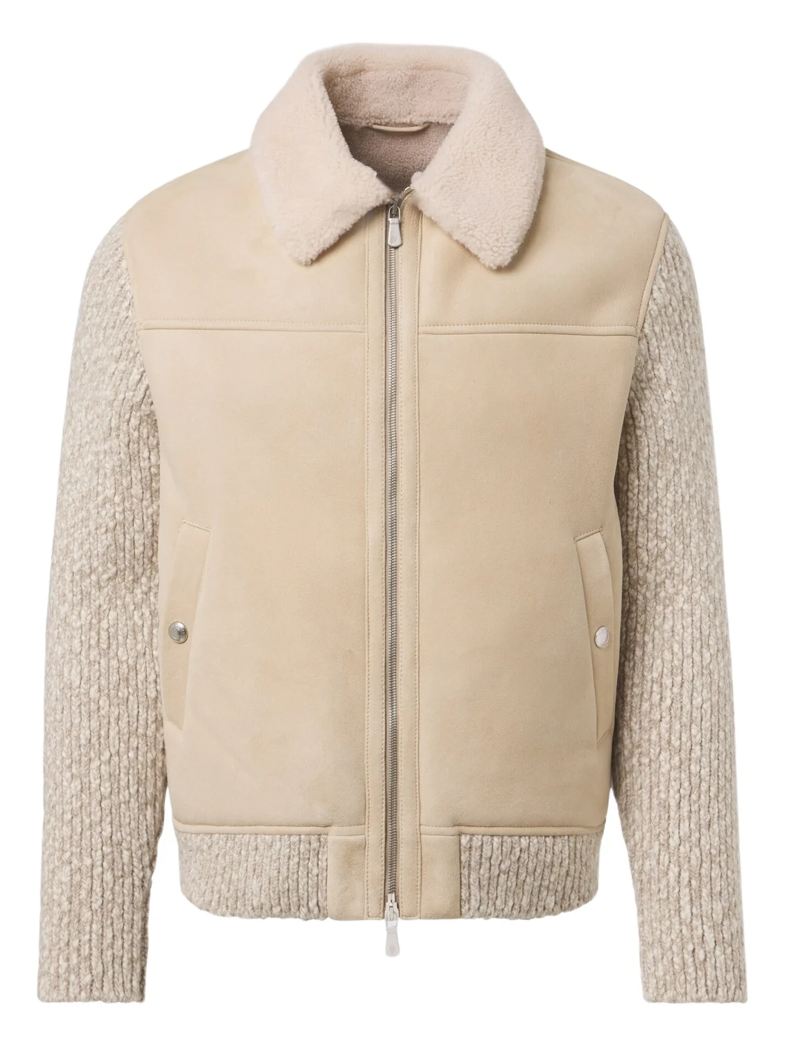 Suede and wool-blend jacket Suede and wool-blend jacket