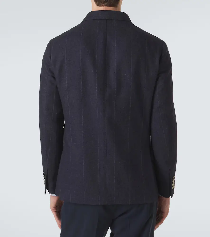ELEVENTY Pinstriped wool, cotton, and cashmere blazer | Thumbnail 3 ELEVENTY Pinstriped wool, cotton, and cashmere blazer | Thumbnail 3