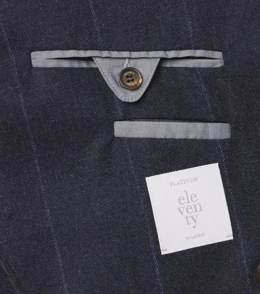 ELEVENTY Pinstriped wool, cotton, and cashmere blazer | Thumbnail 7 ELEVENTY Pinstriped wool, cotton, and cashmere blazer | Thumbnail 7