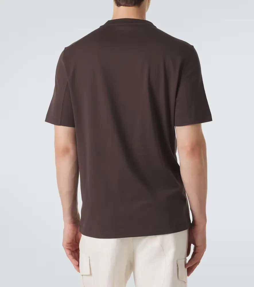 Brunello Cucinelli Logo cotton jersey T-shirt | Thumbnail 4