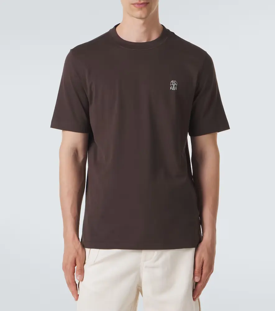 Brunello Cucinelli Logo cotton jersey T-shirt | Thumbnail 5