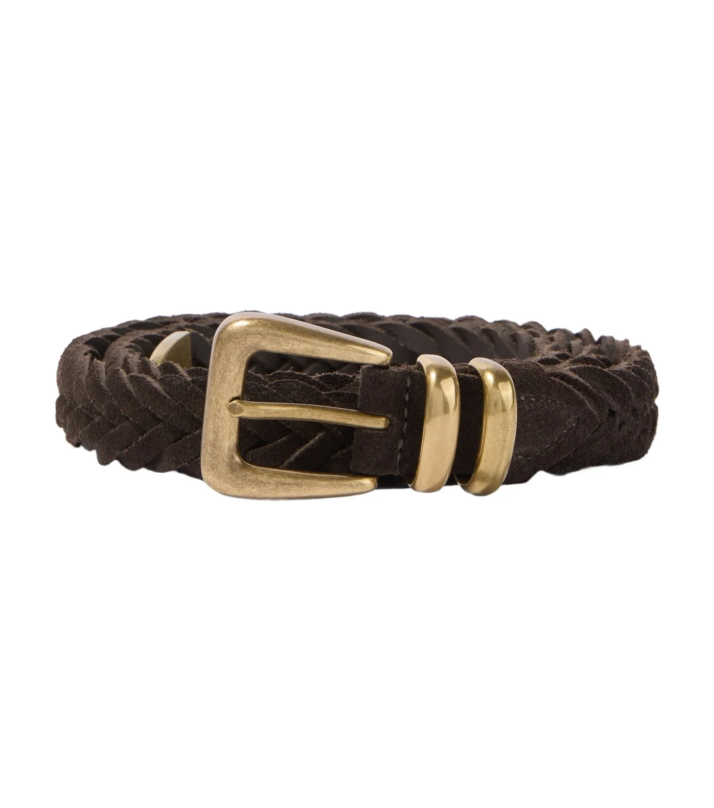 ELEVENTY Braided suede belt