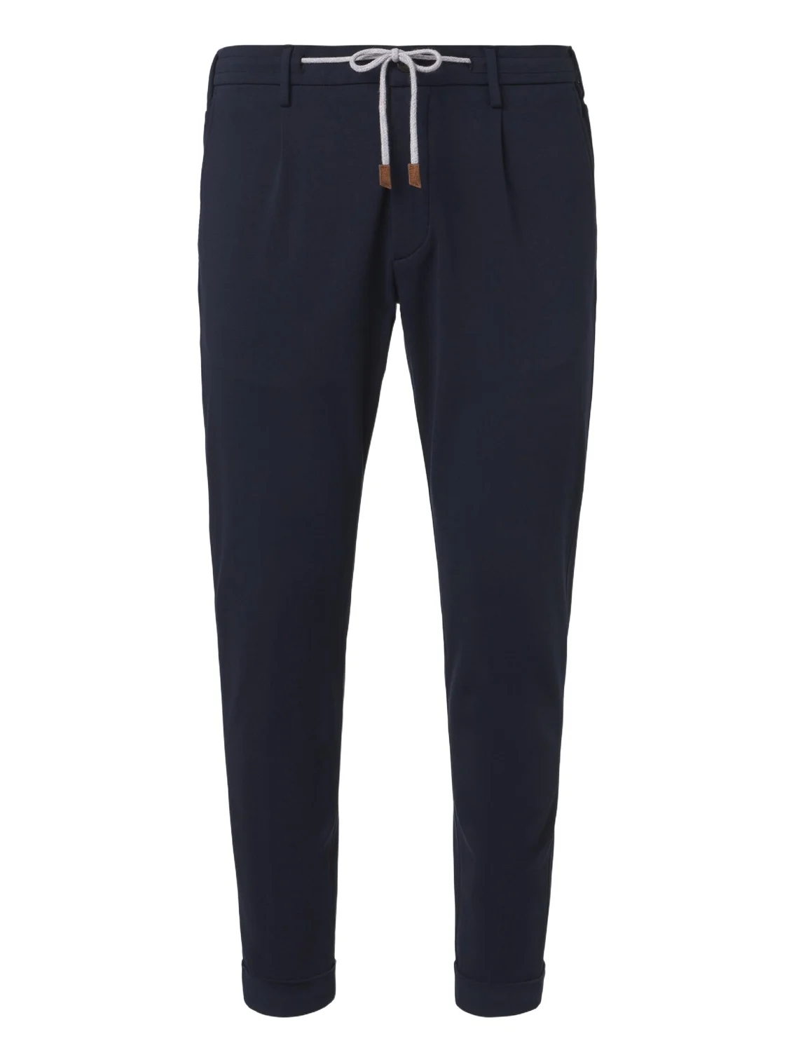 Cotton-blend slim pants