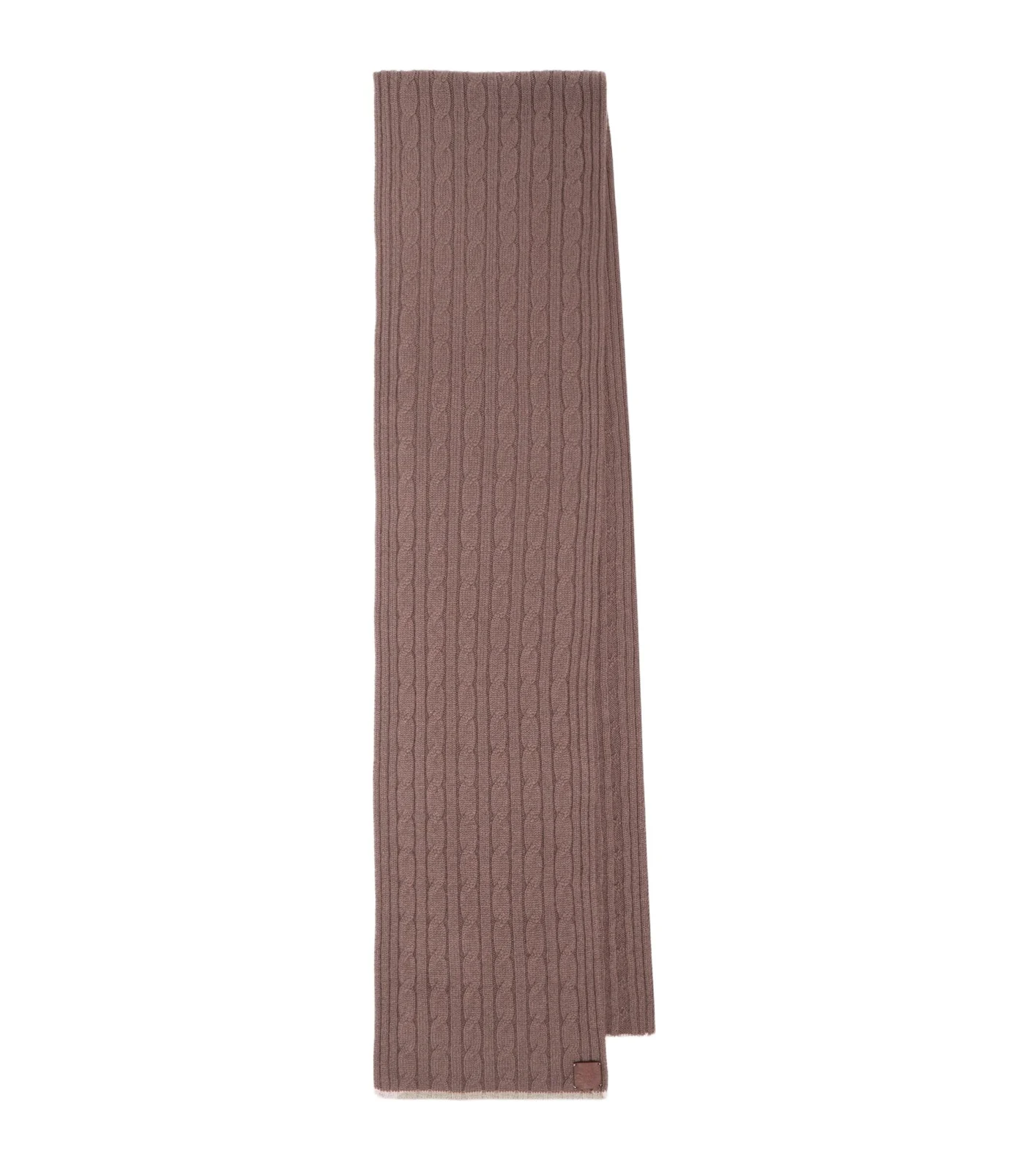 Cable-knit cashmere scarf