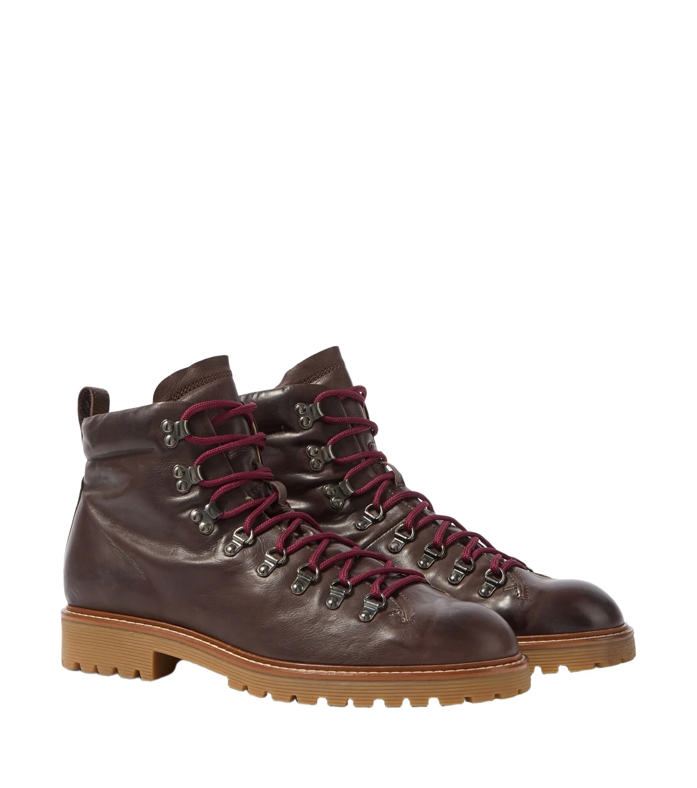 ELEVENTY Leather lace-up boots