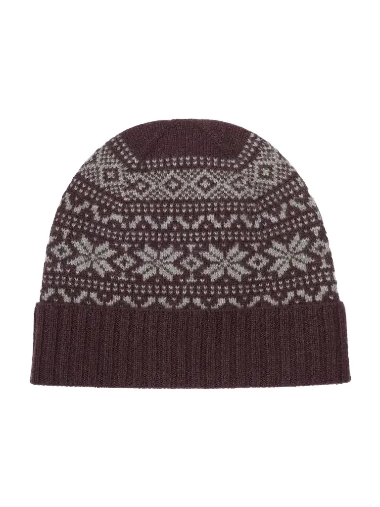 Fair Isle intarsia cashmere beanie Fair Isle intarsia cashmere beanie