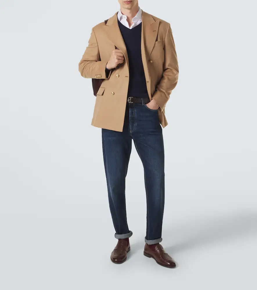 Brunello Cucinelli Double-breasted camel hair blazer | Thumbnail 4 Brunello Cucinelli Double-breasted camel hair blazer | Thumbnail 4