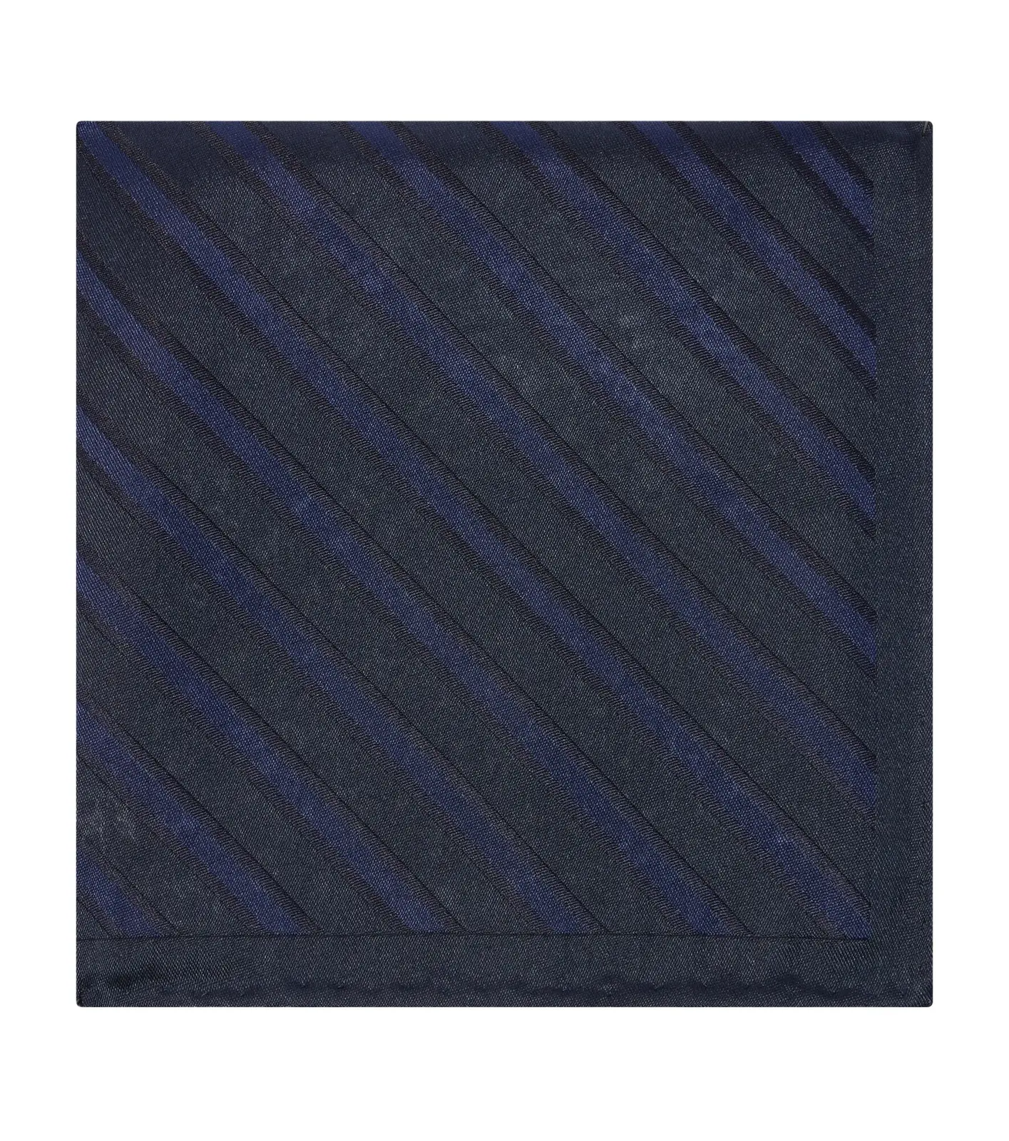 Regimental striped silk pocket square
