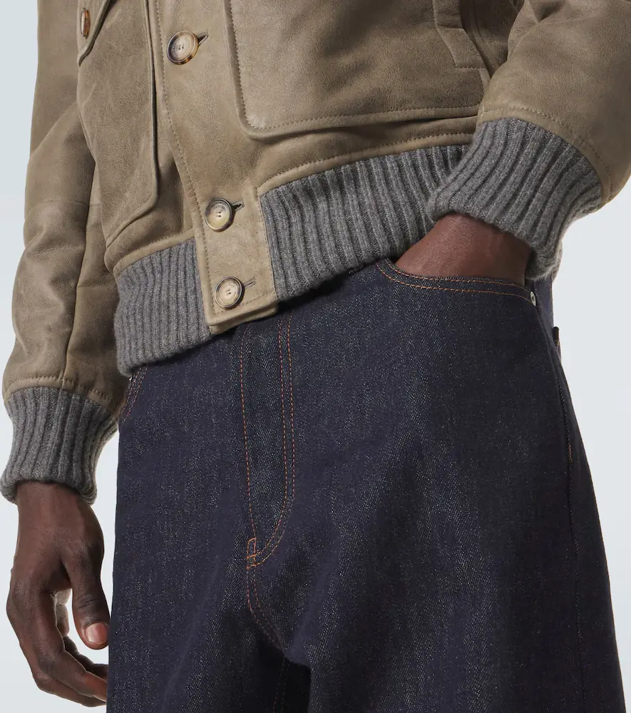 Brunello Cucinelli Shearling-lined leather blouson jacket | Thumbnail 4