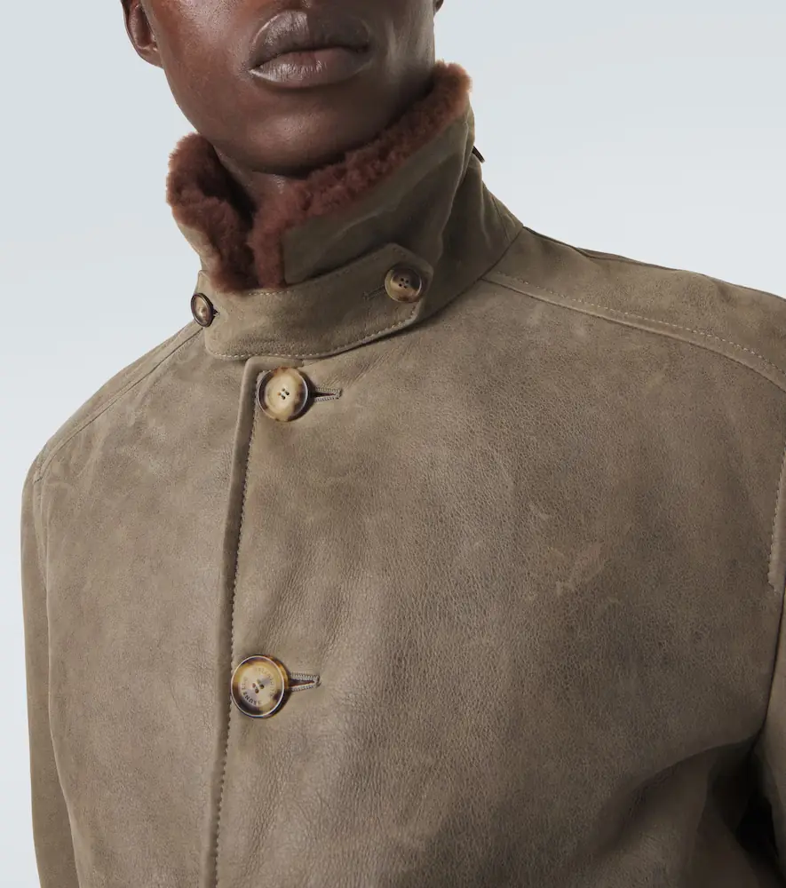 Brunello Cucinelli Shearling-lined leather blouson jacket | Thumbnail 7