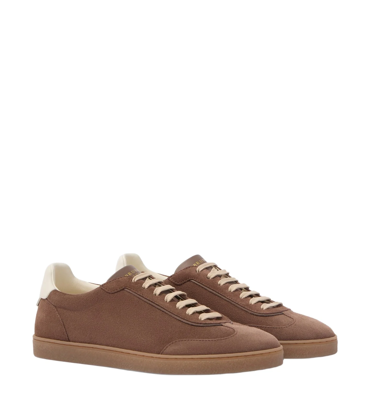 Leather-trimmed suede sneakers Leather-trimmed suede sneakers