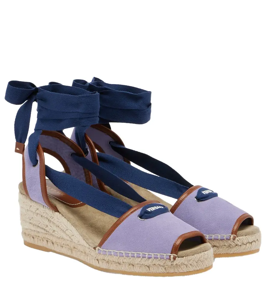 Versace Lola suede espadrille wedges | Image 1 Versace Lola suede espadrille wedges | Image 1