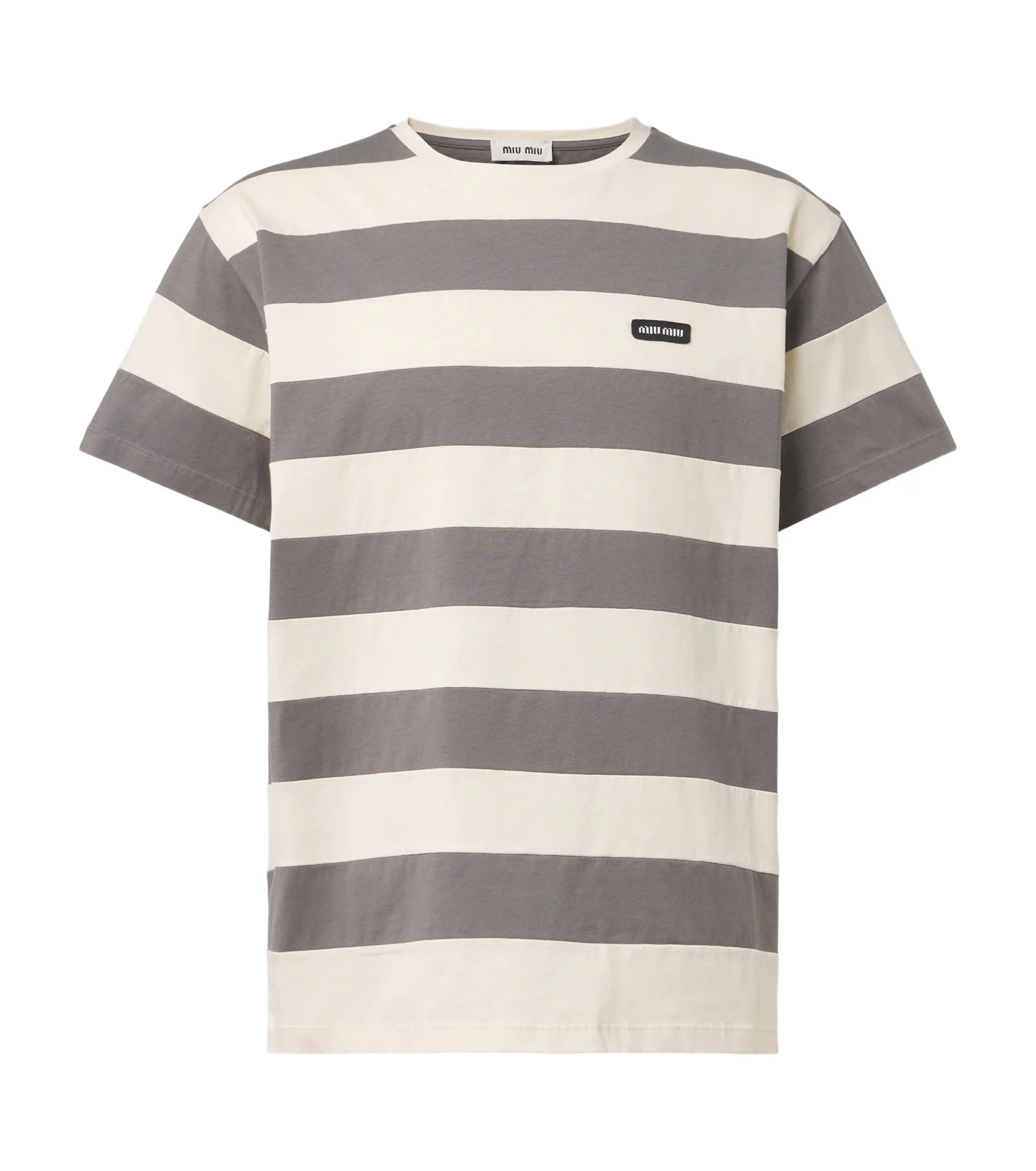Miu Miu Striped cotton jersey T-shirt