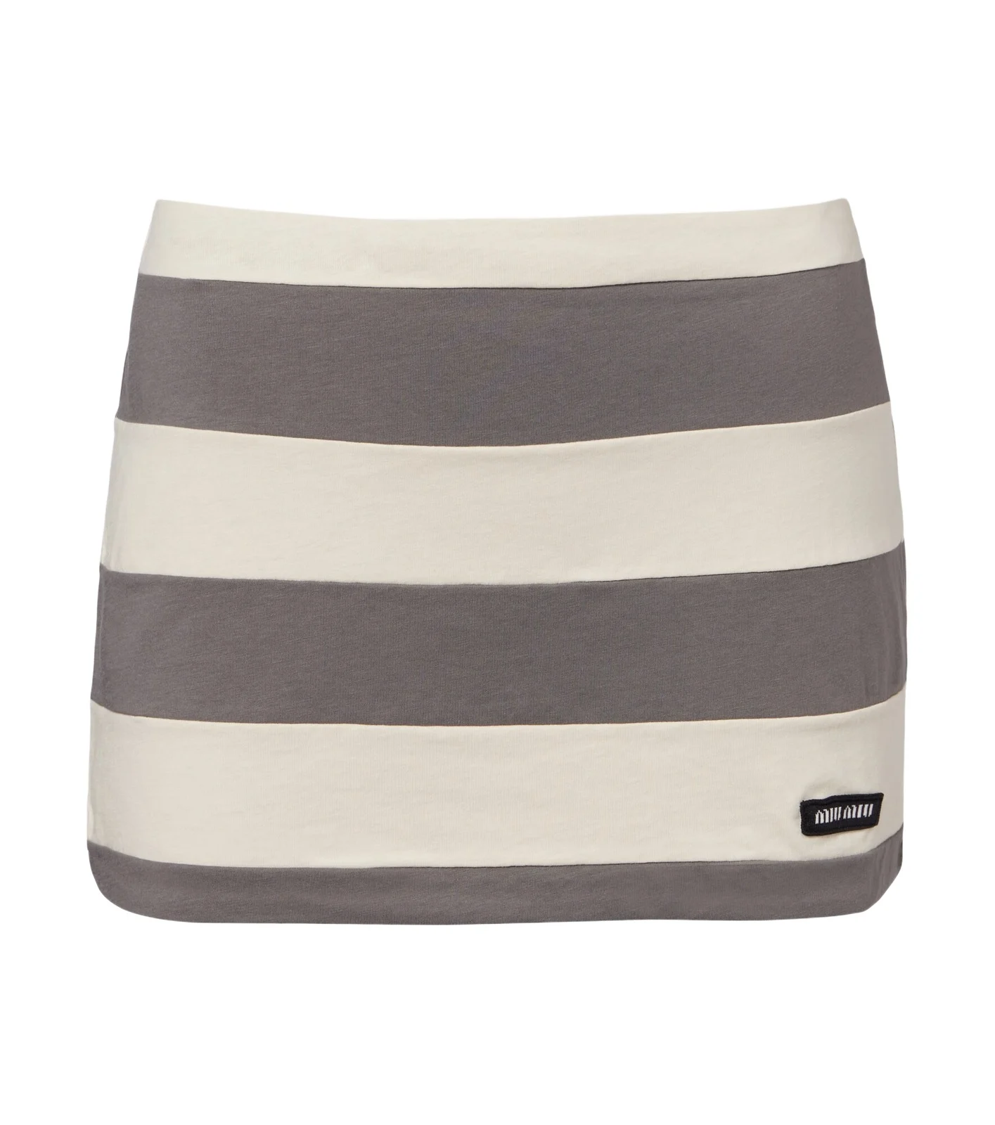 Striped cotton jersey miniskirt Striped cotton jersey miniskirt