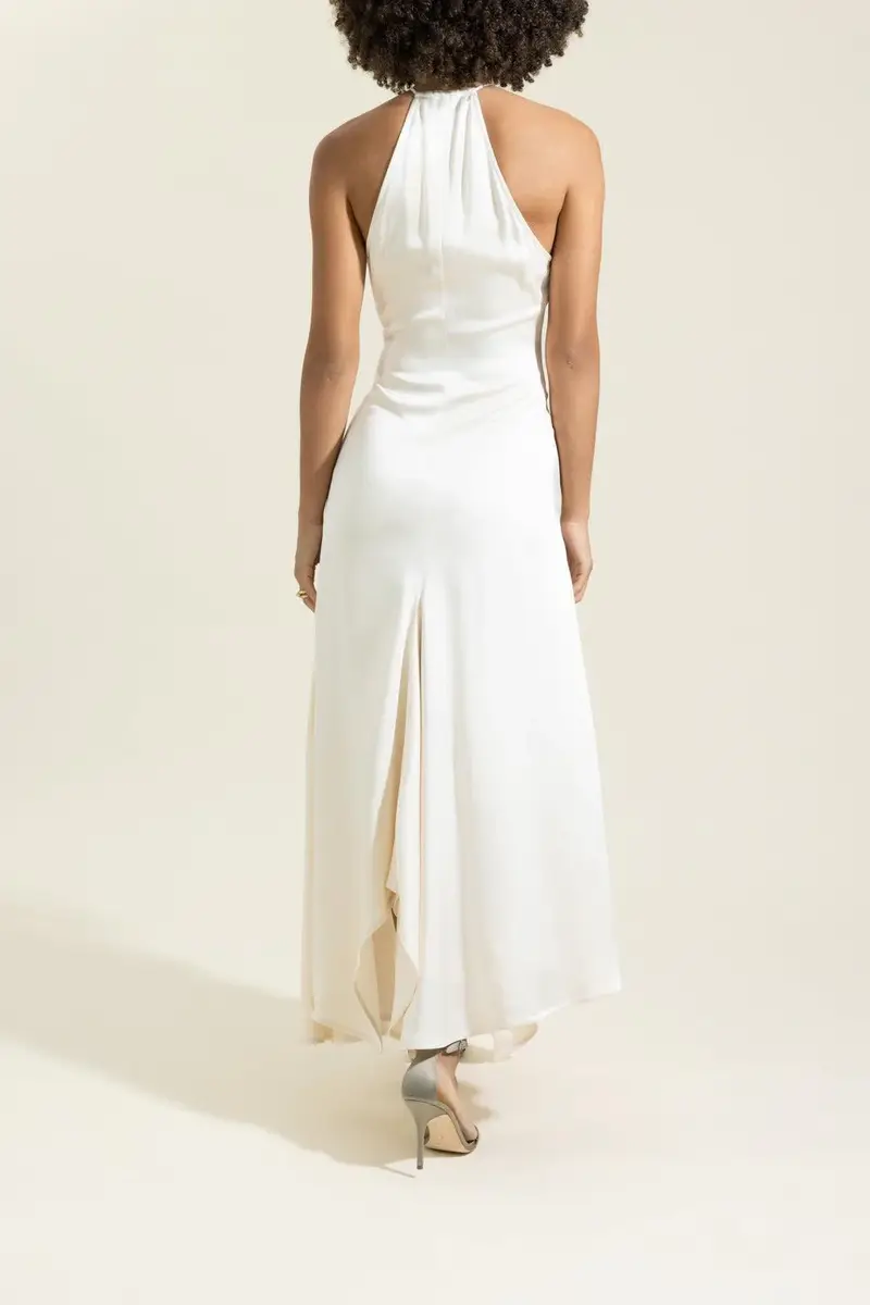 Victoria Beckham Halterneck Drape Dress | Thumbnail 4
