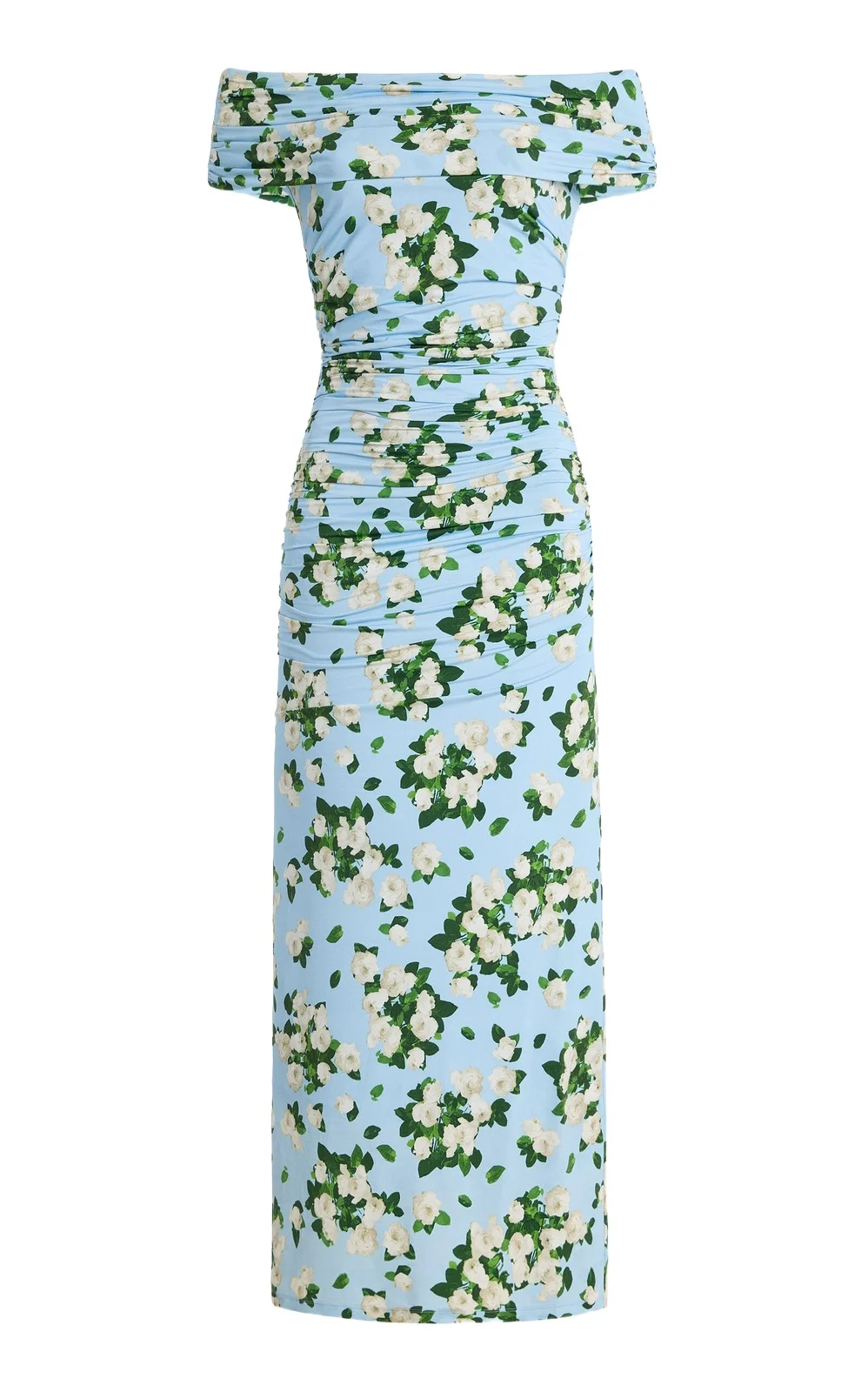Floral Jersey Gathered Midi Dress Floral Jersey Gathered Midi Dress