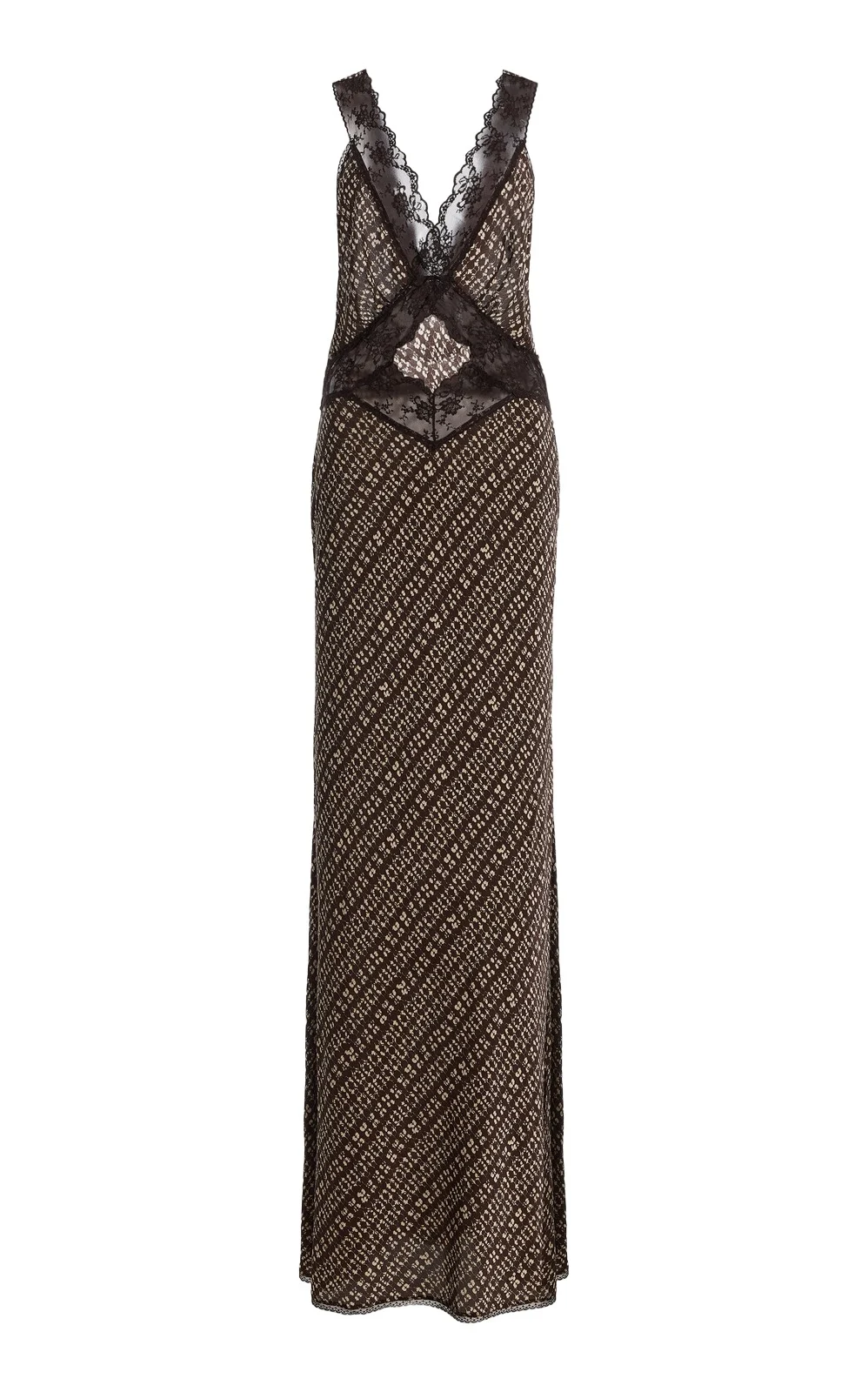 Astrid Cutout Satin Maxi Slip Dress