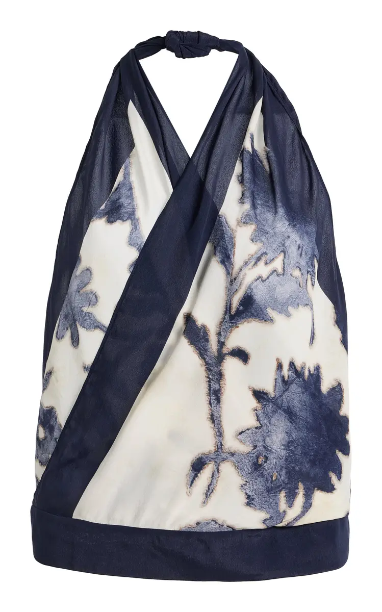 SIR. Phillipa Halter Chiffon Scarf Top | Image 1 SIR. Phillipa Halter Chiffon Scarf Top | Image 1
